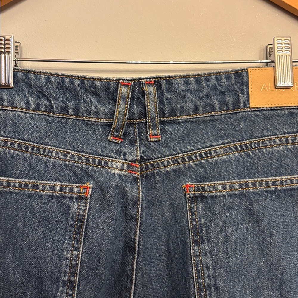 ALIGNE Soy Turn Up Straight Leg Jeans in Mid Blue - Picture 11 of 12
